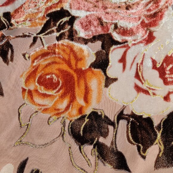 Lulus Composed Beauty Blush Pink Burnout Velvet Floral Midi Dress - NWT, Size S - Picture 9 of 9